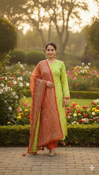 Vegetable Tai Dai Cotton Batik Dress VGD-020