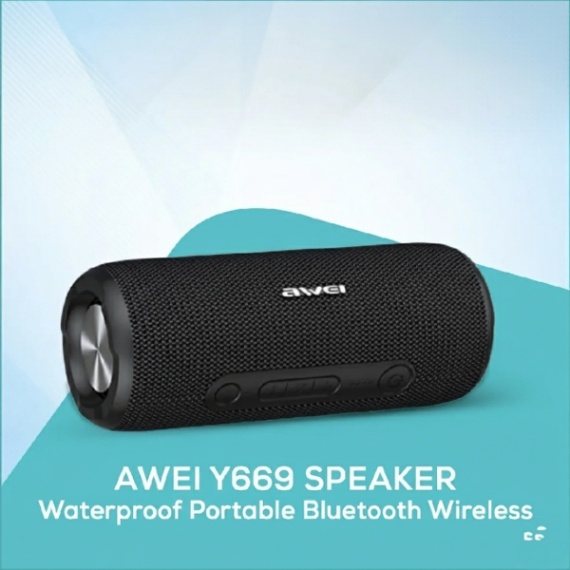 Awei Y669 Outdoor TWS Waterproof Portable Bluetooth Wireless IPX7 Dual Speaker